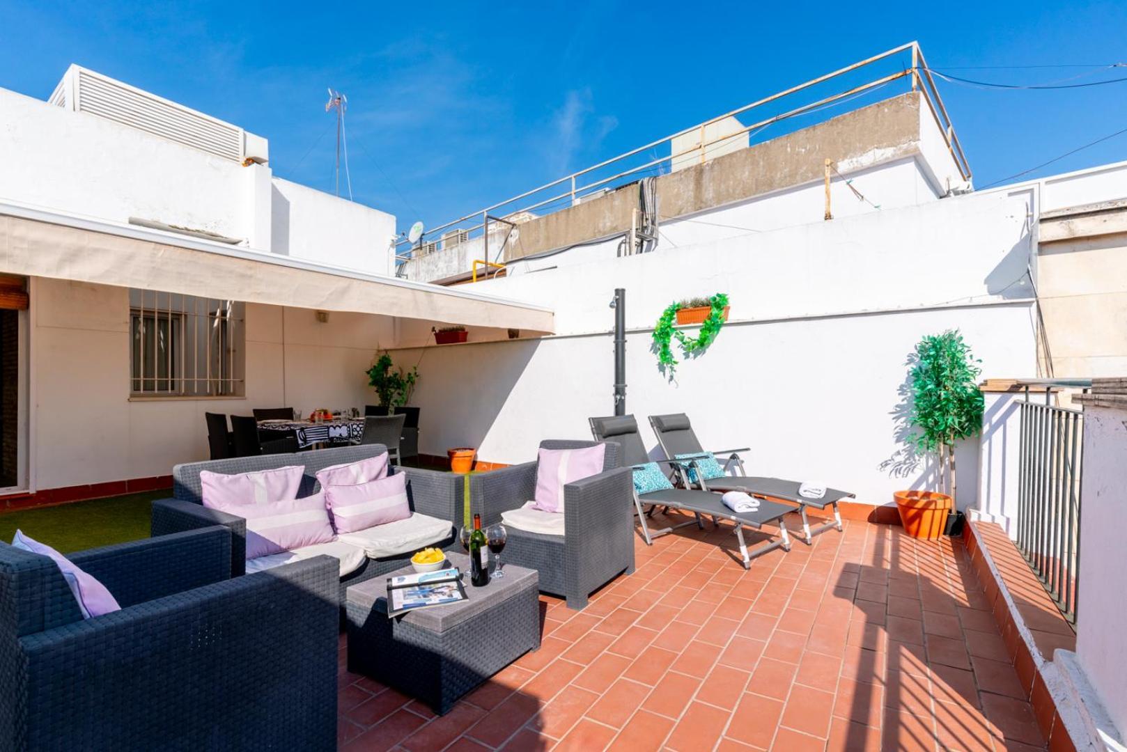 Ferienwohnung Atgr Luminoso Atico Con Terraza, Calle Antonia Diaz Sevilla Exterior foto